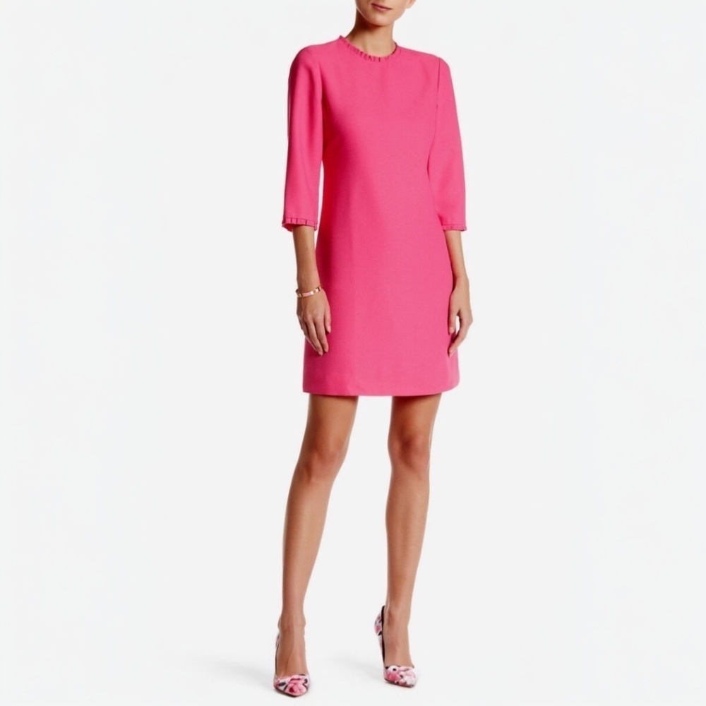Kate Spade - Bubblegum Pink Ruffled Trim Dizzy Dress Size 2